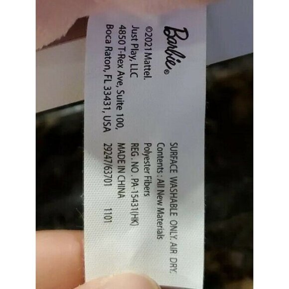 Barbie Mattel plush puppy 7 inches pink stuffed animal - Picture 5 of 7